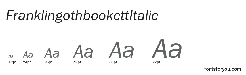 Größen der Schriftart FranklingothbookcttItalic