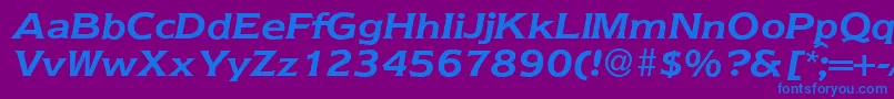 Nebraska ffy Font – Blue Fonts on Purple Background