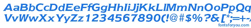 Шрифт Nebraska ffy – синие шрифты на белом фоне