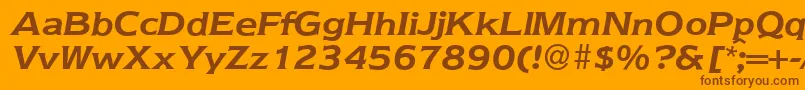Nebraska ffy Font – Brown Fonts on Orange Background