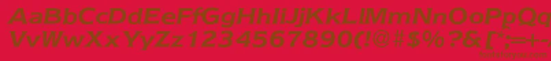 Nebraska ffy Font – Brown Fonts on Red Background