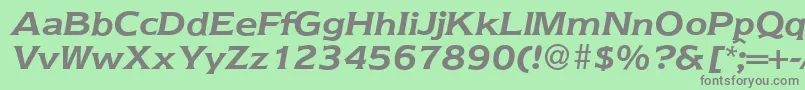 Nebraska ffy-Schriftart – Graue Schriften auf grünem Hintergrund