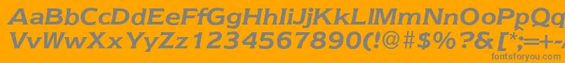 Шрифт Nebraska ffy – серые шрифты на оранжевом фоне
