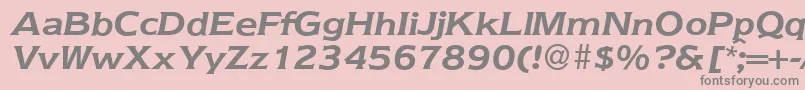 フォントNebraska ffy – ピンクの背景に灰色の文字