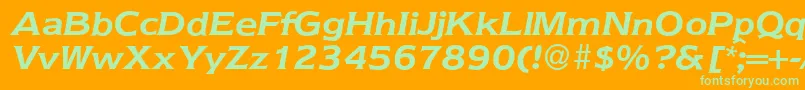 Nebraska ffy Font – Green Fonts on Orange Background