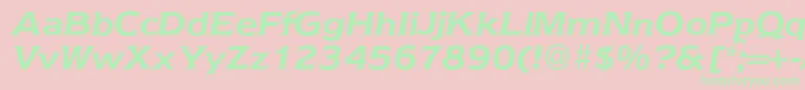 fuente Nebraska ffy – Fuentes Verdes Sobre Fondo Rosa
