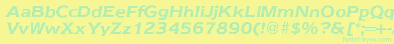 Шрифт Nebraska ffy – зелёные шрифты на жёлтом фоне