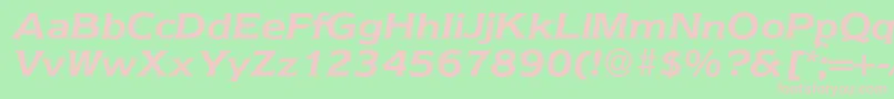 Nebraska ffy Font – Pink Fonts on Green Background