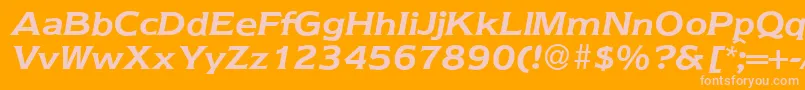 Nebraska ffy Font – Pink Fonts on Orange Background