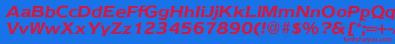 Шрифт Nebraska ffy – красные шрифты на синем фоне