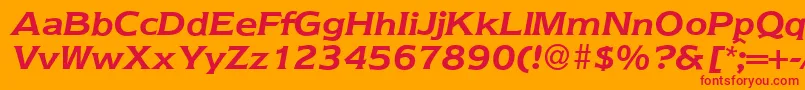 Nebraska ffy Font – Red Fonts on Orange Background