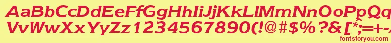 Nebraska ffy Font – Red Fonts on Yellow Background