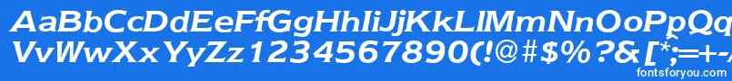 Nebraska ffy Font – White Fonts on Blue Background