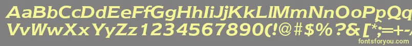 Nebraska ffy Font – Yellow Fonts on Gray Background