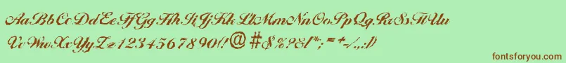 BallantinesrandomXboldRegular Font – Brown Fonts on Green Background