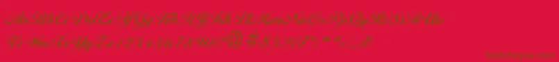 Police BallantinesrandomXboldRegular – polices brunes sur fond rouge