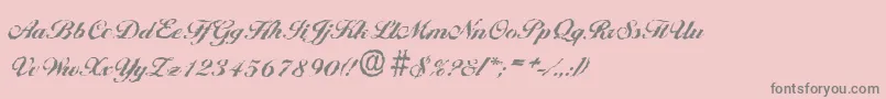 BallantinesrandomXboldRegular Font – Gray Fonts on Pink Background