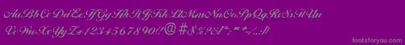 BallantinesrandomXboldRegular Font – Gray Fonts on Purple Background