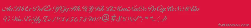 フォントBallantinesrandomXboldRegular – 赤い背景に灰色の文字