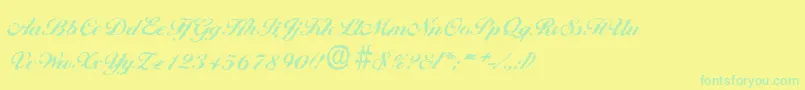 More about BallantinesrandomXboldRegular Font BallantinesrandomXboldRegular Font – Green Fonts on Yellow Background