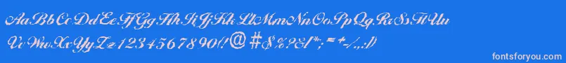 Police BallantinesrandomXboldRegular – polices roses sur fond bleu