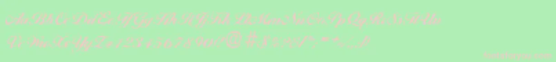 BallantinesrandomXboldRegular Font – Pink Fonts on Green Background