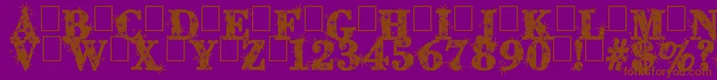 CityOfLight Font – Brown Fonts on Purple Background