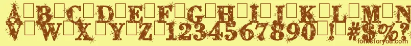 CityOfLight-fontti – ruskeat fontit keltaisella taustalla