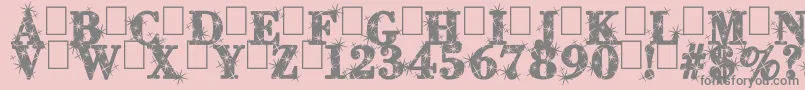 フォントCityOfLight – ピンクの背景に灰色の文字