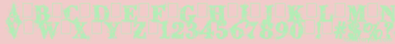 CityOfLight Font – Green Fonts on Pink Background