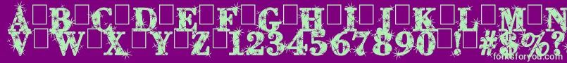Weitere Informationen zur CityOfLight-Schriftart CityOfLight-Schriftart – Grüne Schriften auf violettem Hintergrund