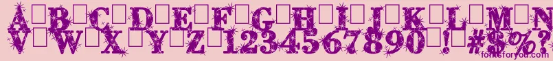 CityOfLight Font – Purple Fonts on Pink Background