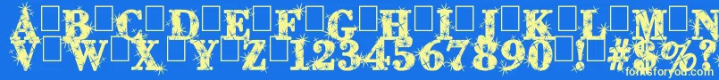 CityOfLight Font – Yellow Fonts on Blue Background