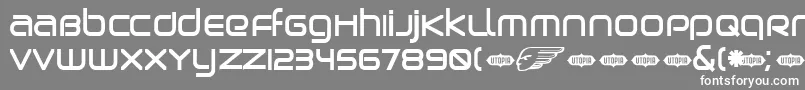 フォントBirdmanBold – 灰色の背景に白い文字