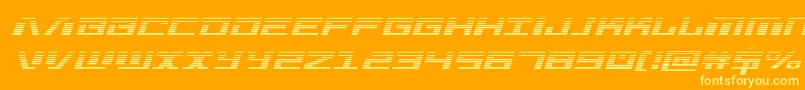 Czcionka Warmachinegrad – żółte czcionki na pomarańczowym tle