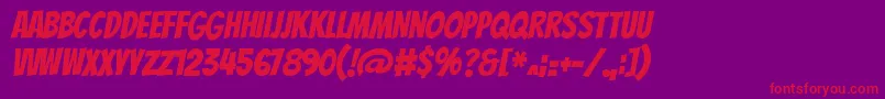 Bangers Font – Red Fonts on Purple Background