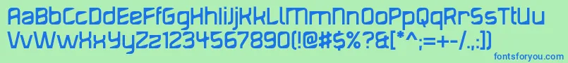 Diagond Font – Blue Fonts on Green Background