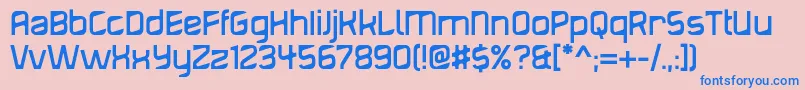 Diagond Font – Blue Fonts on Pink Background