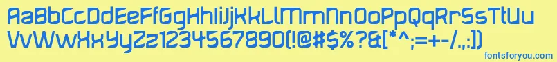 fuente Diagond – Fuentes Azules Sobre Fondo Amarillo