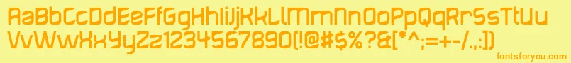 Diagond-Schriftart – Orangefarbene Schriften auf gelbem Hintergrund