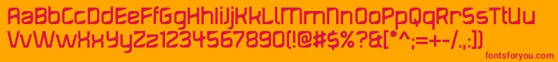 Czcionka Diagond – czerwone czcionki na pomarańczowym tle