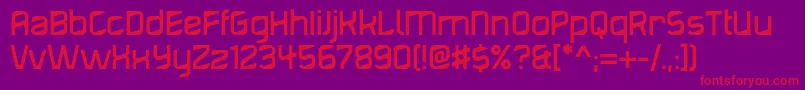 Diagond Font – Red Fonts on Purple Background