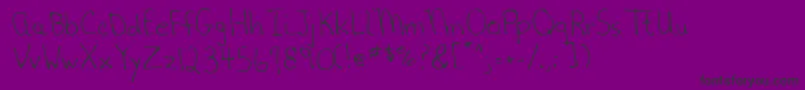 Fonte Lehn124 – fontes pretas em um fundo violeta
