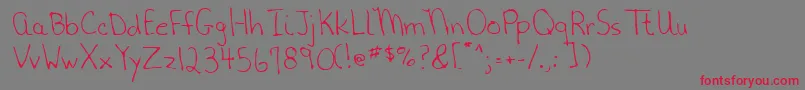 フォントLehn124 – 赤い文字の灰色の背景