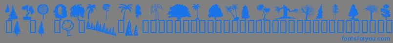 Wmtrees1 Font – Blue Fonts on Gray Background