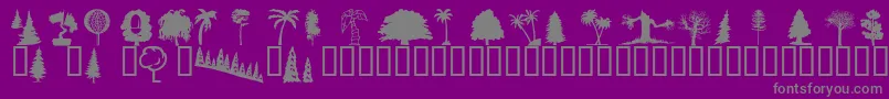 Wmtrees1 Font – Gray Fonts on Purple Background