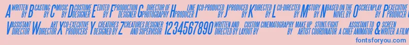 SteeltongsItalic Font – Blue Fonts on Pink Background