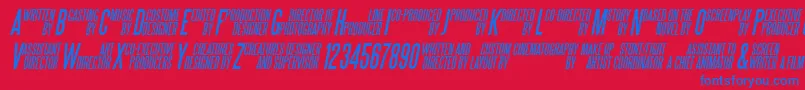 SteeltongsItalic Font – Blue Fonts on Red Background