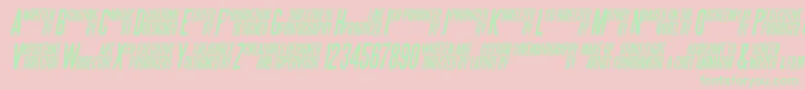Police SteeltongsItalic – polices vertes sur fond rose