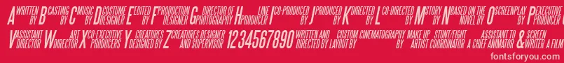SteeltongsItalic Font – Pink Fonts on Red Background